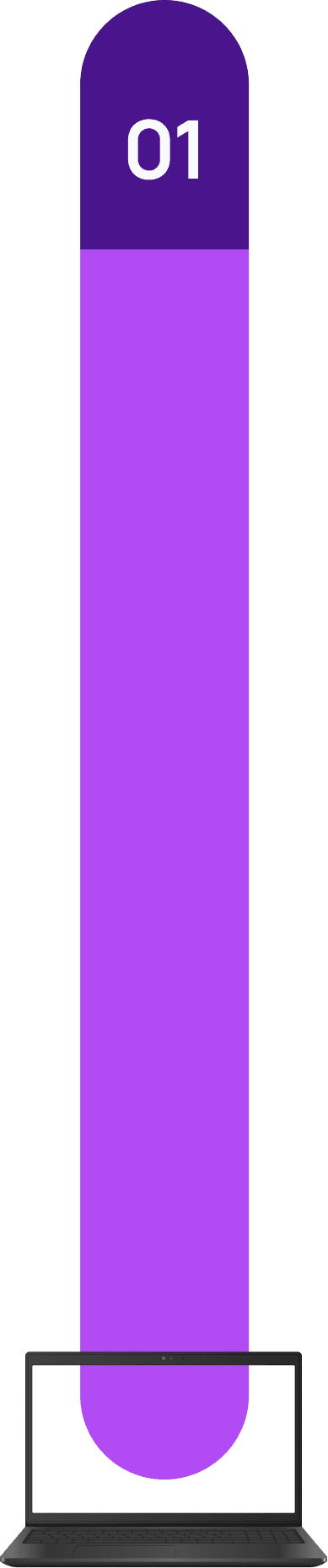 Laptop and pillar illustration